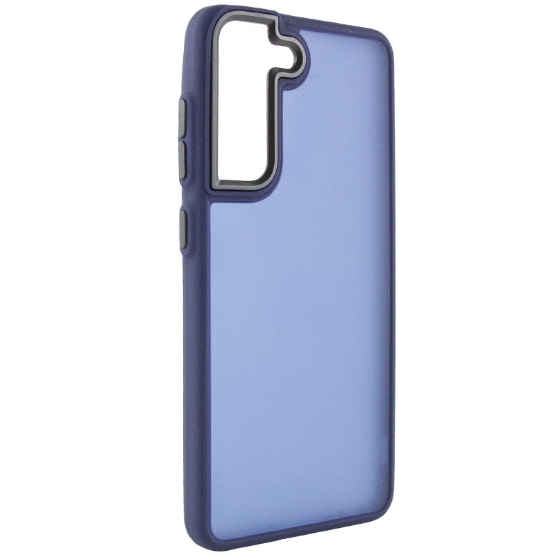 Чохол TPU+PC Lyon Frosted на Samsung Galaxy S21 FE (Navy Blue)