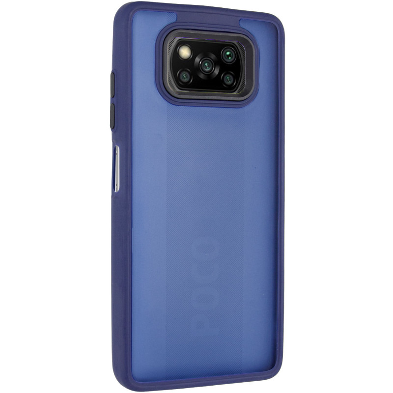 Чехол TPU+PC Lyon Frosted для Xiaomi Poco X3 NFC / Poco X3 Pro (Navy Blue)