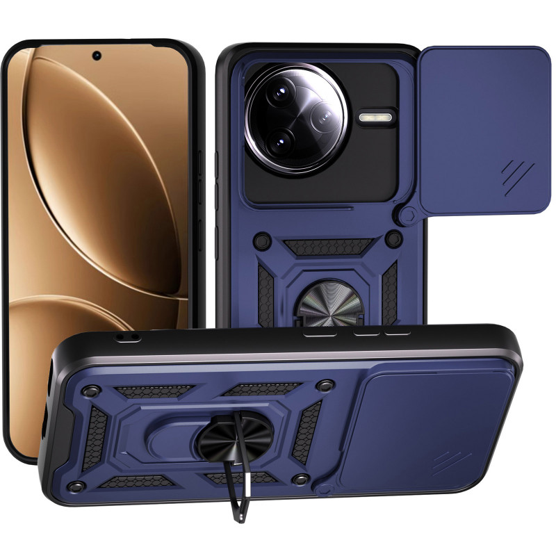 Удароміцний чохол Ummi Camshield Serge Ring на Xiaomi Poco F7 Ultra (Синій)