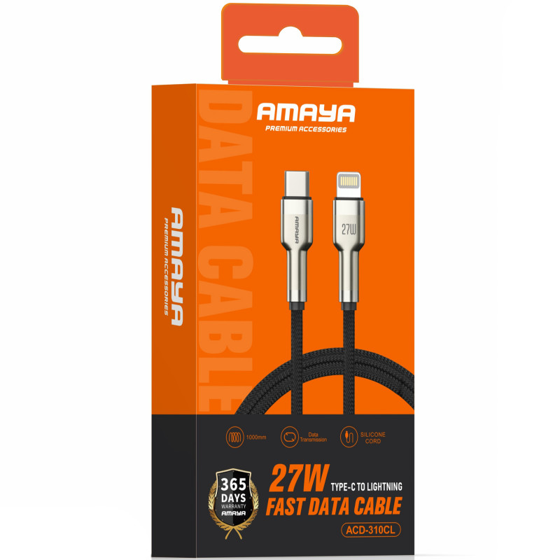 Фото Дата кабель Amaya 310CL Type-C to Lightning 27W (1m) (Brown) на vchehle.ua