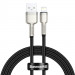 Дата кабель Baseus Cafule Metal USB to Lightning 2.4A (2m) (CALJK-B0) (Black)