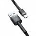 Фото Дата кабель Baseus Cafule USB to Type-C Cable 2A (3m) (CATKLF-U) (Чорний / Сірий) на vchehle.ua