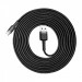 Фото Дата кабель Baseus Cafule USB to Type-C Cable 2A (3m) (CATKLF-U) (Чорний / Сірий) в маназині vchehle.ua