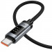 Дата кабель Hoco U148 Lord with display Type-C to Type-C 240W (1.2m) (Black) в магазине vchehle.ua