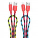Дата кабель Hoco X116 Meridian USB to Type-C 3A (1m) (Gradient Red Mix)