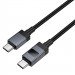 Замовити Дата кабель Hoco X118 Generic with display Type-C to Type-C 60W (1m) (Black) на vchehle.ua