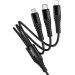 Дата кабель Hoco X123 Victory 6in1 USB/Type-C to Lightning/Type-C/MicroUSB 3A (1m) (Black) в магазине vchehle.ua