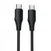 Дата кабель Hoco X124 Bien silicone Type-C to Type-C 60W (1m) (Black)