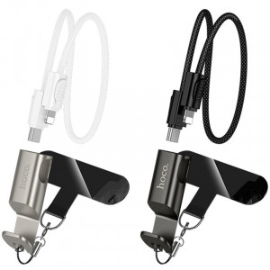 Дата кабель Hoco X126 Experto Type-C to Lightning 30W + Phone Holder & Lanyard (0.35m)