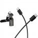 Фото Дата кабель Hoco X126 Experto Type-C to Type-C 60W + Phone Holder & Lanyard (0.35m) (Black) в магазине vchehle.ua