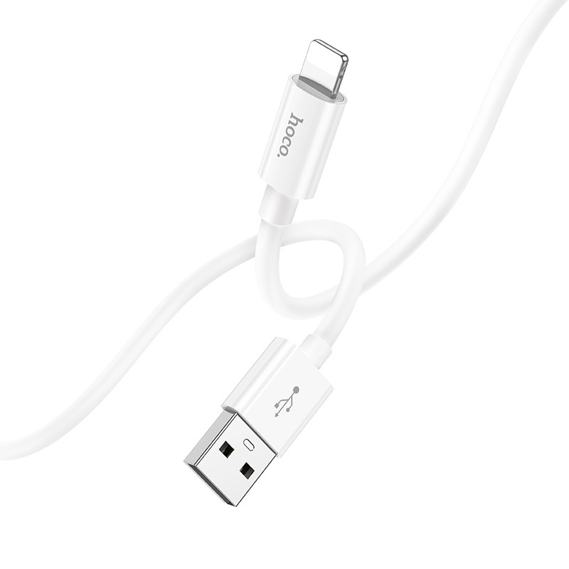 Фото Дата кабель Hoco X87 Magic silicone USB to Lightning (1m) (White) в маназині vchehle.ua