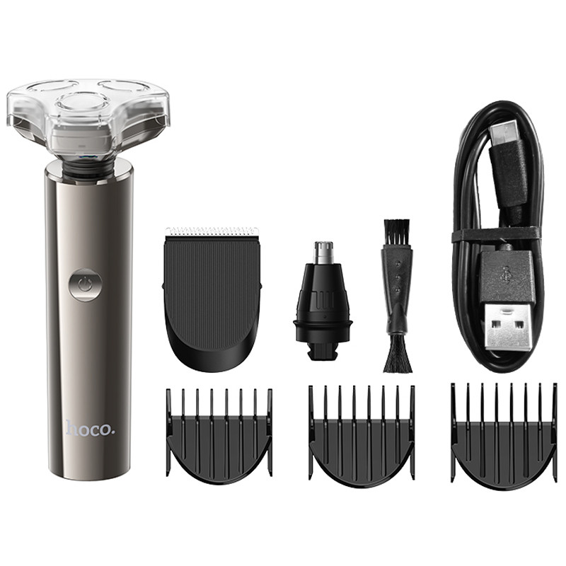 Фото Электробритва Hoco HP36 3in1 Shaver & Trimmer 600 mAh (Metal gray) на vchehle.ua