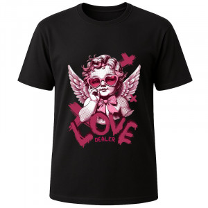 Футболка черная Love angel