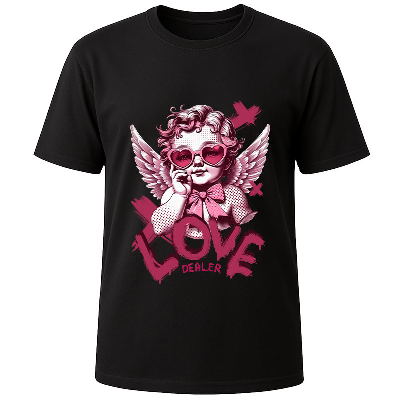 Футболка черная Love angel (XS)