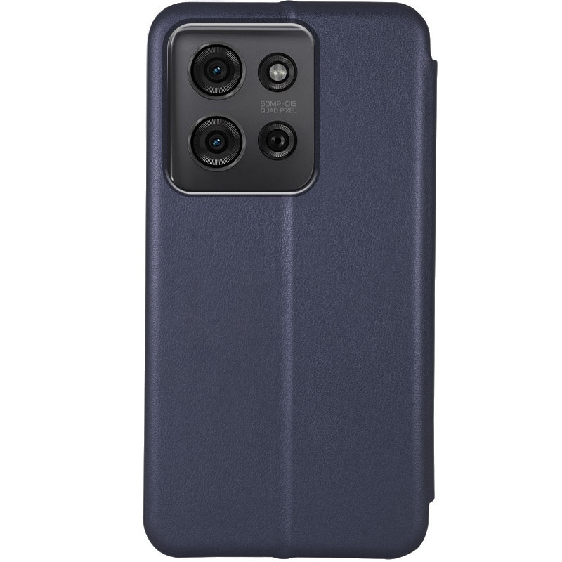 Фото Шкіряний чохол-книжка Classy на Motorola Moto G75 5G (Темно-синій) на vchehle.ua