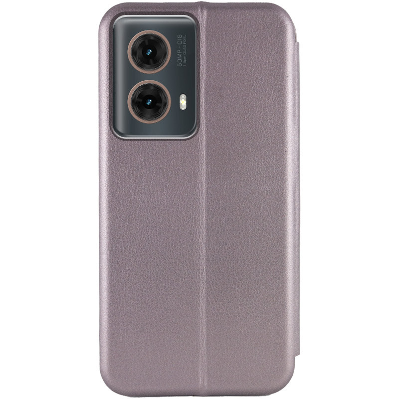 Фото Кожаный чехол-книжка Classy для Motorola Moto G85 (Серый) на vchehle.ua