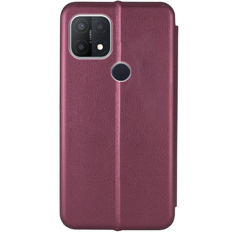 Шкіряний чохол-книжка Classy на Oppo A15s / A15 (Бордовий) в магазині vchehle.ua