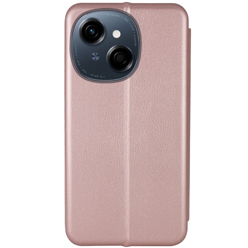 Фото Кожаный чехол-книжка Classy для TECNO Spark Go 1 (KL4) / Spark Go 2025 (Rose Gold) на vchehle.ua