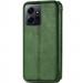Фото Кожаный чехол-книжка GETMAN Cubic (PU) для Xiaomi Redmi Note 12 4G (Зеленый) в магазине vchehle.ua