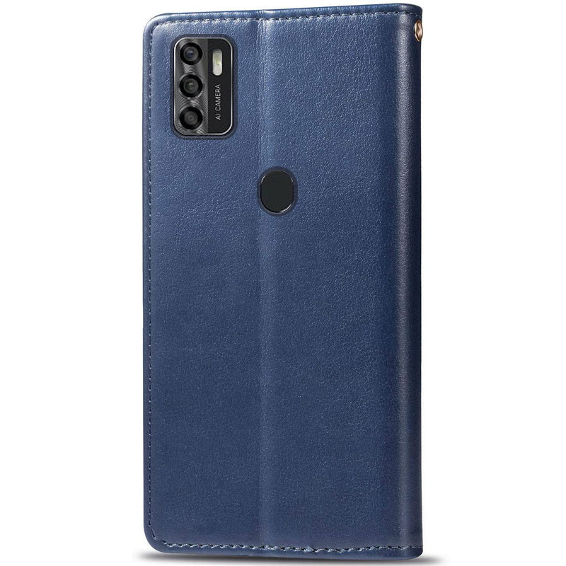 Фото Кожаный чехол-книжка GETMAN Gallant (PU) для ZTE Blade A7s (2020) (Синий) на vchehle.ua