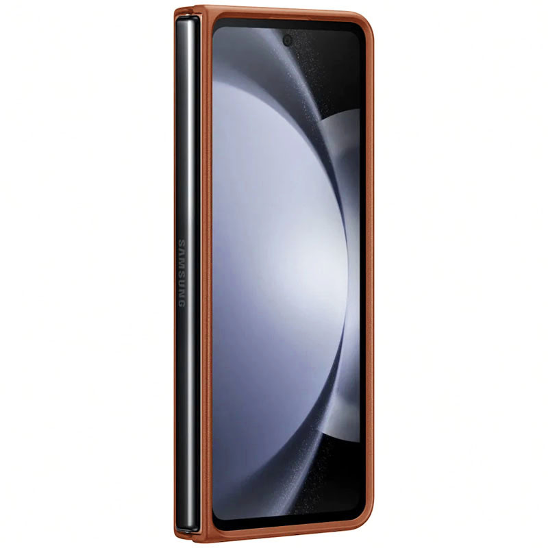 Шкіряний чохол Leather Case (AAA) на Samsung Galaxy Z Fold5 (Brown) в магазині vchehle.ua