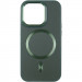 Фото Кожаный чехол SnapCase with Magnetic Safe для Apple iPhone 13 / 14 (6.1") (Green) на vchehle.ua