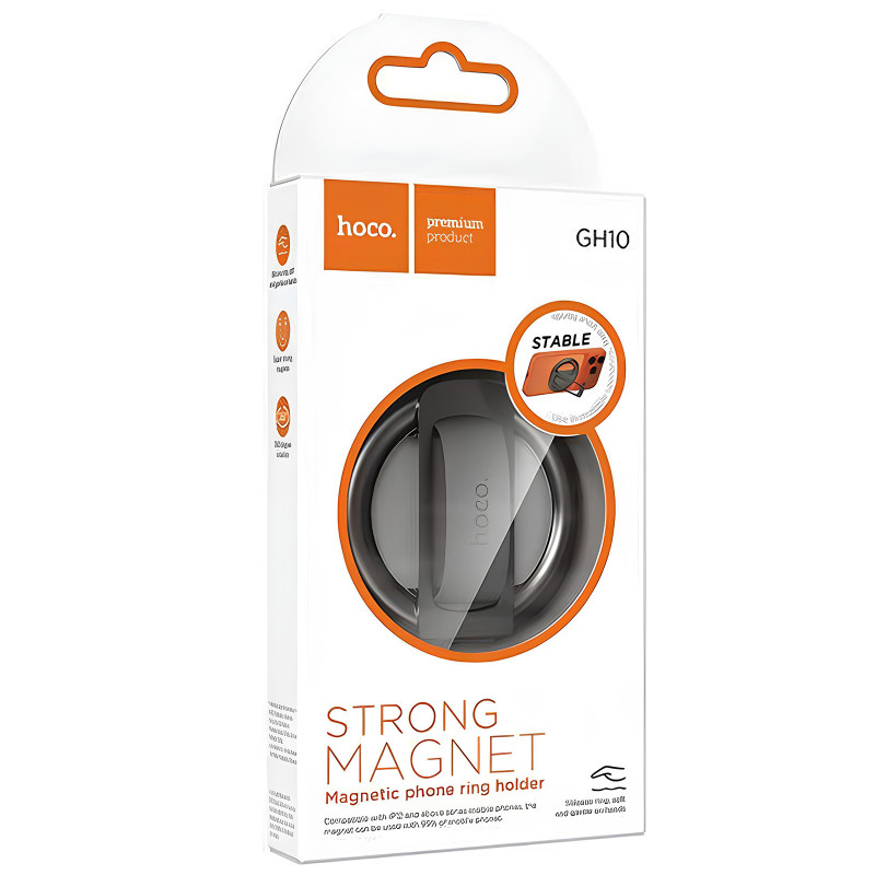 Фото Магнитный держатель Hoco GH10 Magic (Metal grey) на vchehle.ua