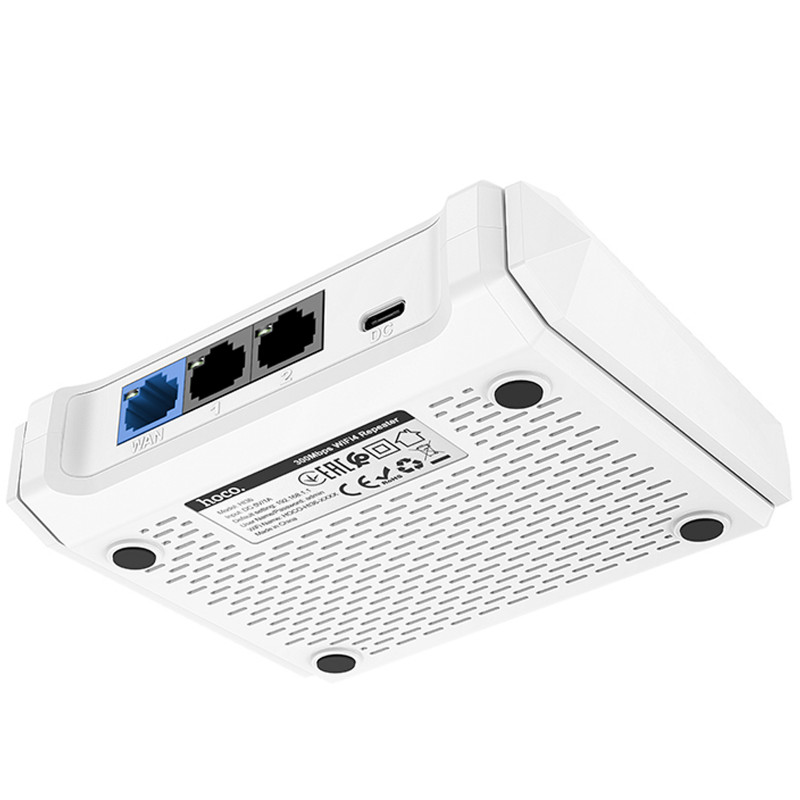 Заказать Маршрутизатор (роутер) Hoco HI36 WiFi4 300Mbs (White) на vchehle.ua