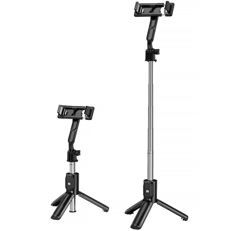 Фото Монопод для селфі Borofone BY14 mini трипод + знімний BT пульт (Black) в маназині vchehle.ua