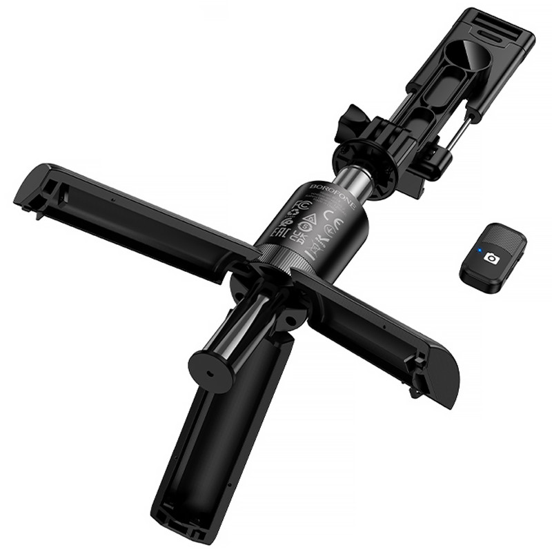 Замовити Монопод для селфі Borofone BY14 mini трипод + знімний BT пульт (Black) на vchehle.ua