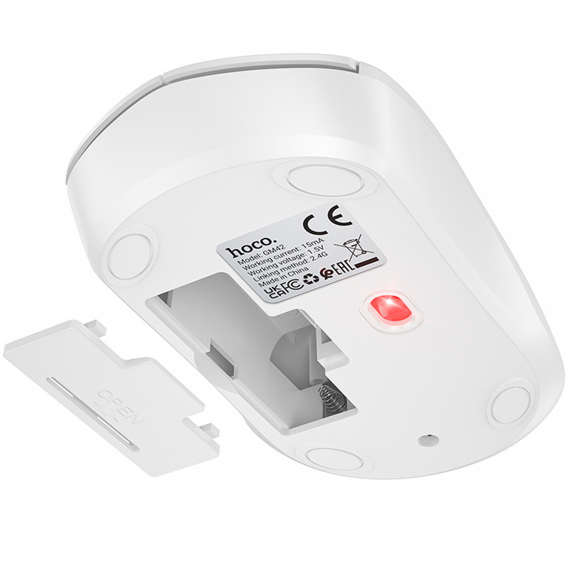 Фото Мышь беспроводная Hoco GM42 Platino 2.4G (White) в магазине vchehle.ua