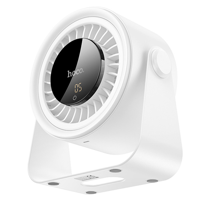 Фото Настільний вентилятор Hoco HX66 desktop circulating fan 3000 mAh (White) в маназині vchehle.ua