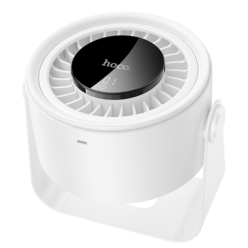 Настільний вентилятор Hoco HX66 desktop circulating fan 3000 mAh (White) в магазині vchehle.ua