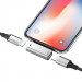 Переходник Hoco LS24 Lightning to lightning audio/lightning (Стальной) в магазине vchehle.ua