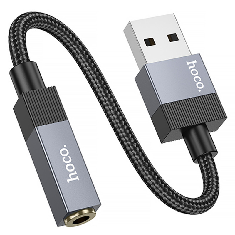 Купити Переходник Hoco UPA32D Clever USB to 3.5mm (Black) на vchehle.ua