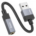 Купити Переходник Hoco UPA32D Clever USB to 3.5mm (Black) на vchehle.ua