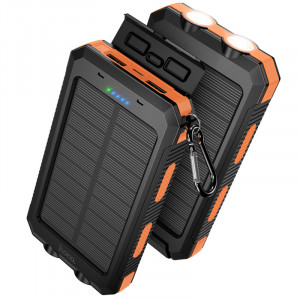 Портативное ЗУ Power Bank Hoco J164 Platinum solar 10.5W with lighting 8000 mAh