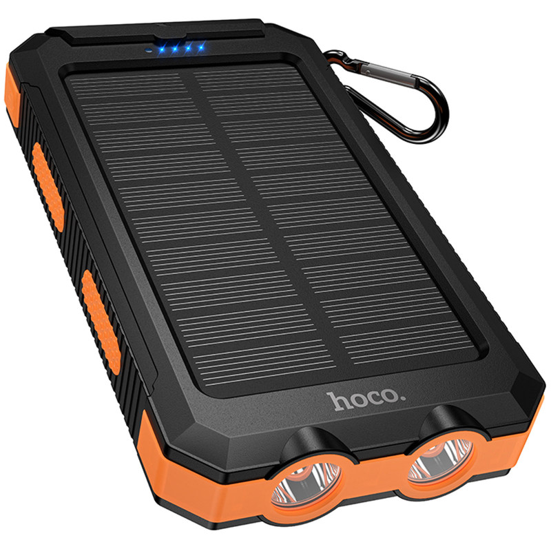 Фото Портативний ЗП Power Bank Hoco J164 Platinum solar 10.5W with lighting 8000 mAh (Black) на vchehle.ua