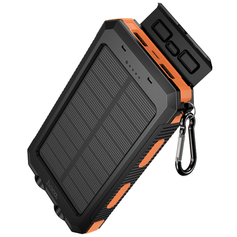 Купити Портативний ЗП Power Bank Hoco J164 Platinum solar 10.5W with lighting 8000 mAh (Black) на vchehle.ua