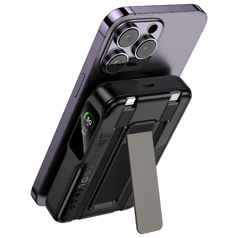 Фото Power Bank Hoco 10000 mAh Q48 Core PD20W с БЗУ+iWatch (Black) в магазине vchehle.ua