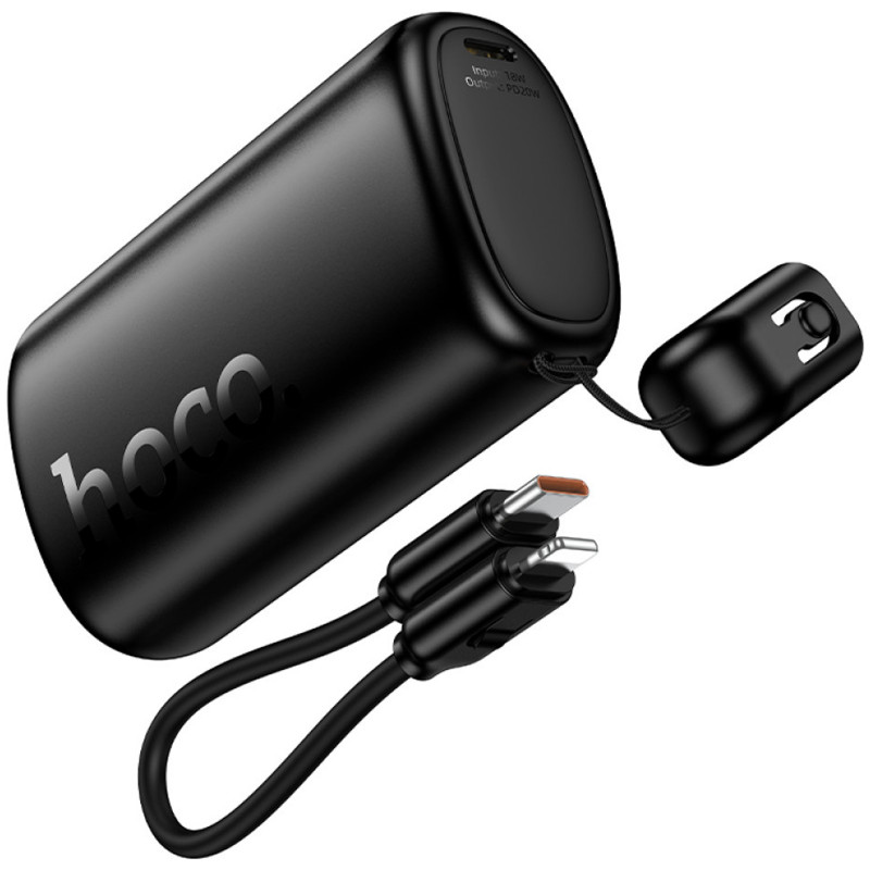 Купить Power Bank Hoco 10000 mAh Q50 Victory PD20W with cable (Black) на vchehle.ua