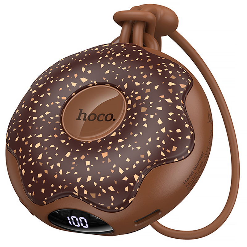 Портативный обогреватель для рук Hoco J168 Donut double-sided 2500 mAh (Brown)