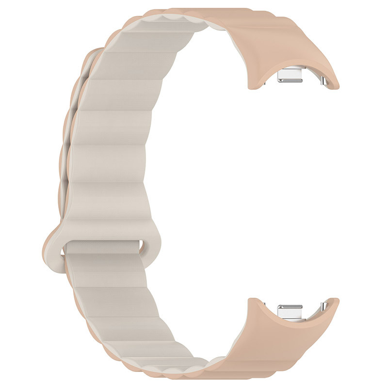 Фото Ремешок Dual-color Magnetic для Xiaomi Mi Band 9/8/10 (Beige / White) в магазине vchehle.ua