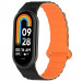 Ремешок Dual-color Magnetic для Xiaomi Mi Band 9/8/10 (Black / Orange)