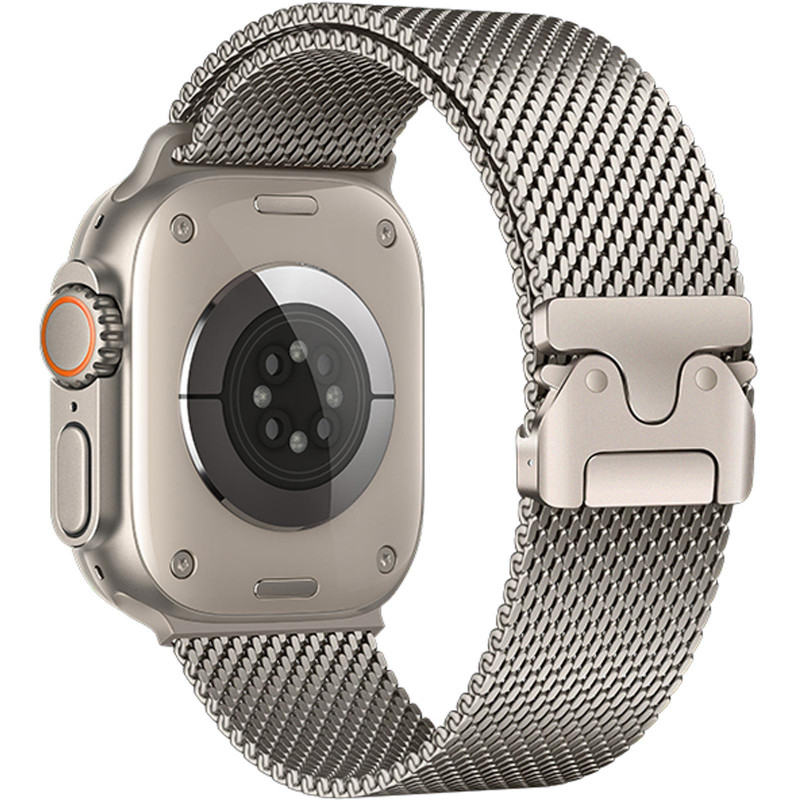Фото Ремешок Hoco WA33 Original series umbrella buckle Milanese steel strap для Apple watch 44/45/46/49mm (Original Color) на vchehle.ua
