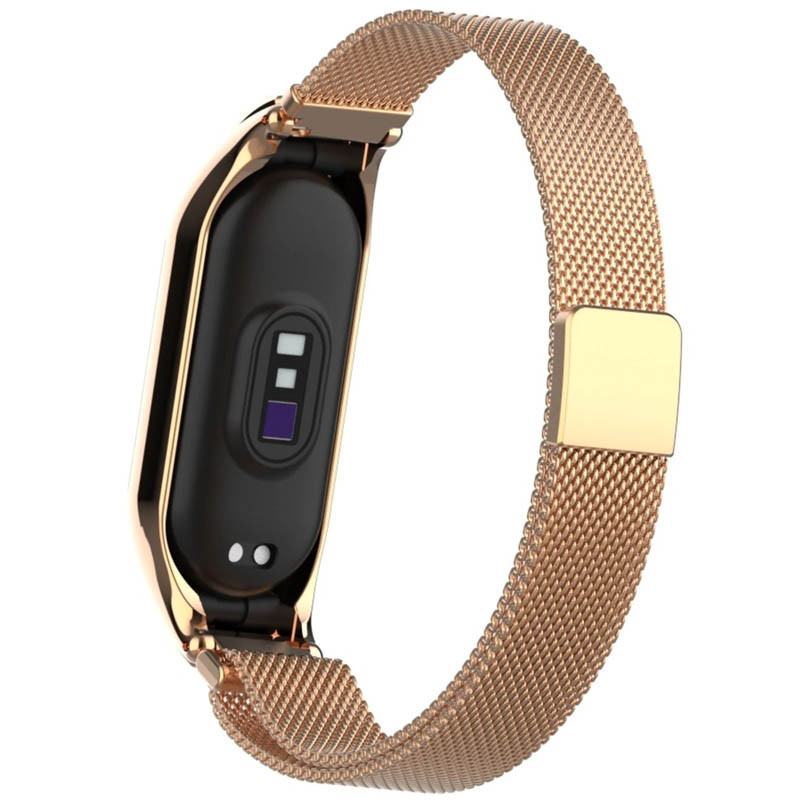 Фото Ремешок Milanese Loop Design для Xiaomi Mi Band 3/4 (Rose Gold) на vchehle.ua