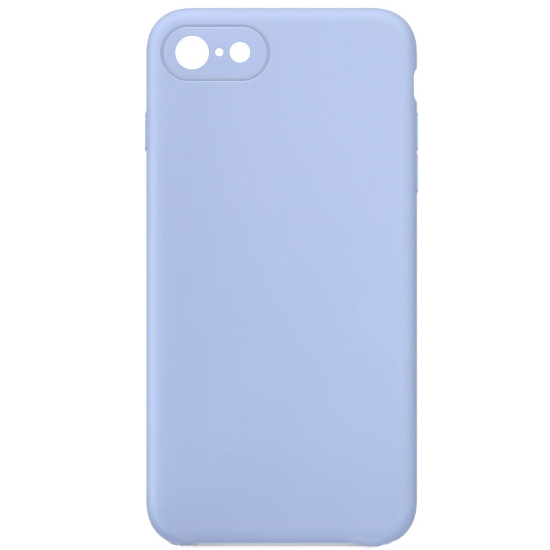 Silicone Case Square Full Camera Protective (AA) NOLOGO на Apple iPhone 7 / 8 / SE (2020) (4.7") (Голубой / Lilac Blue)
