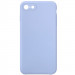 Silicone Case Square Full Camera Protective (AA) NOLOGO на Apple iPhone 7 / 8 / SE (2020) (4.7") (Голубой / Lilac Blue)