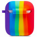 Фото Силіконовий футляр Colorfull для навушників AirPods 1/2 (Фіолетовий / Червоний) на vchehle.ua
