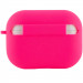 Фото Силіконовий футляр з мікрофіброю для навушників Airpods Pro (Рожевий / Barbie pink) в маназині vchehle.ua